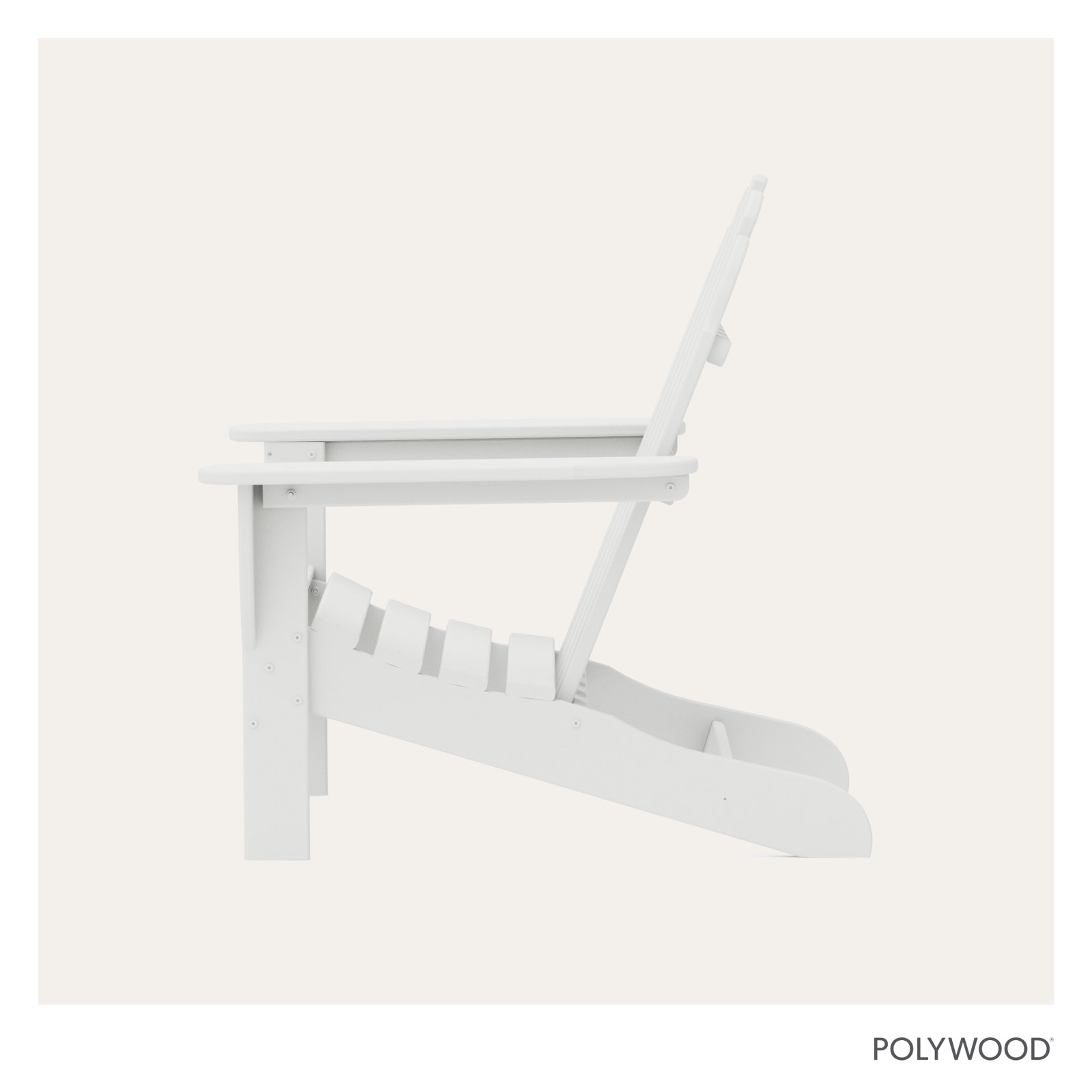 POLYWOOD® Classic Adirondack Chair, White
