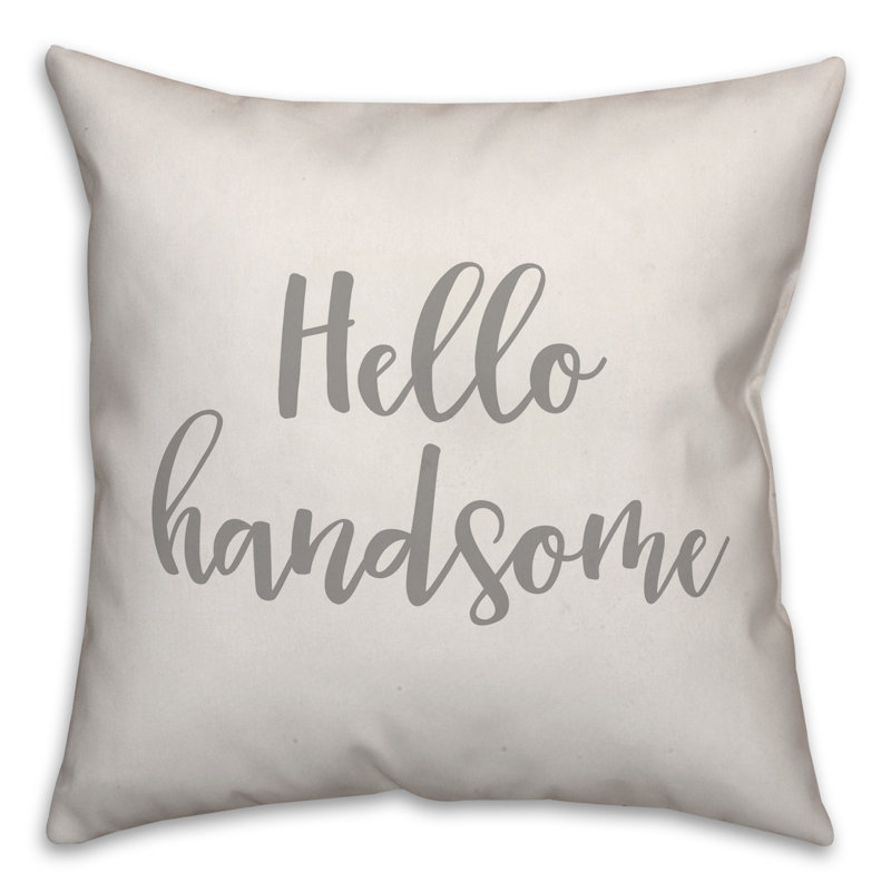  Coussin Hello, Blanc, Housse de coussin