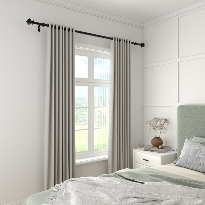 Tringle à rideaux simple réglable en métal Gernult, 28" - 48"