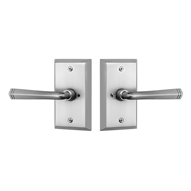 Aqua Single Dummy Door Lever, Brushed Nickel
