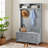 Modern Classic Hall Tree With Shoe Rack, Bench, Coat Hooks, And Open Shelves For Entryway Organization And Storage-1605057147