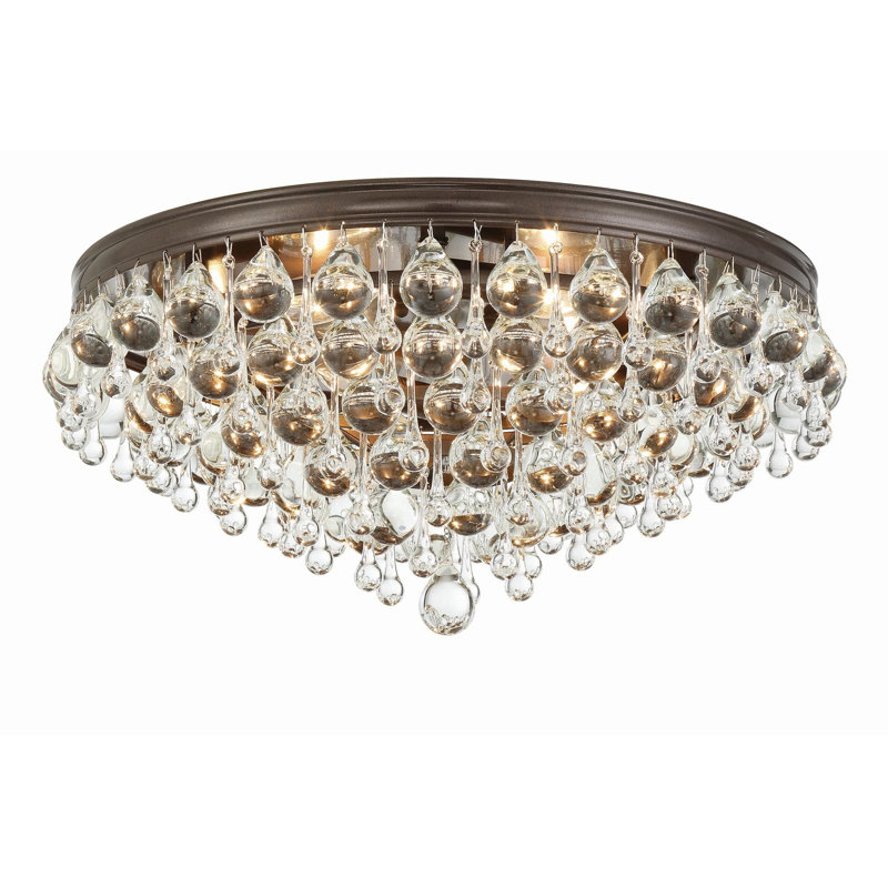 Plafonnier encastré 6 lumières 20 po Eulah, Bronze éclatant