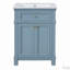 Armoire de salle de bain 24 po avec portes à fermeture douce et tablette réglable, meuble-lavabo avec lavabo en céramique-1591885886