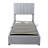 Stylish Twin Size Bed With Hydraulic Lift Function, Gray Platform Mechanism And Elegance