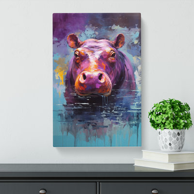 Hippo Abstract No.2 - Wrapped Canvas
