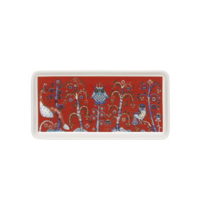 Iittala Taika Plate Rectangle 4.72x9.45in Red