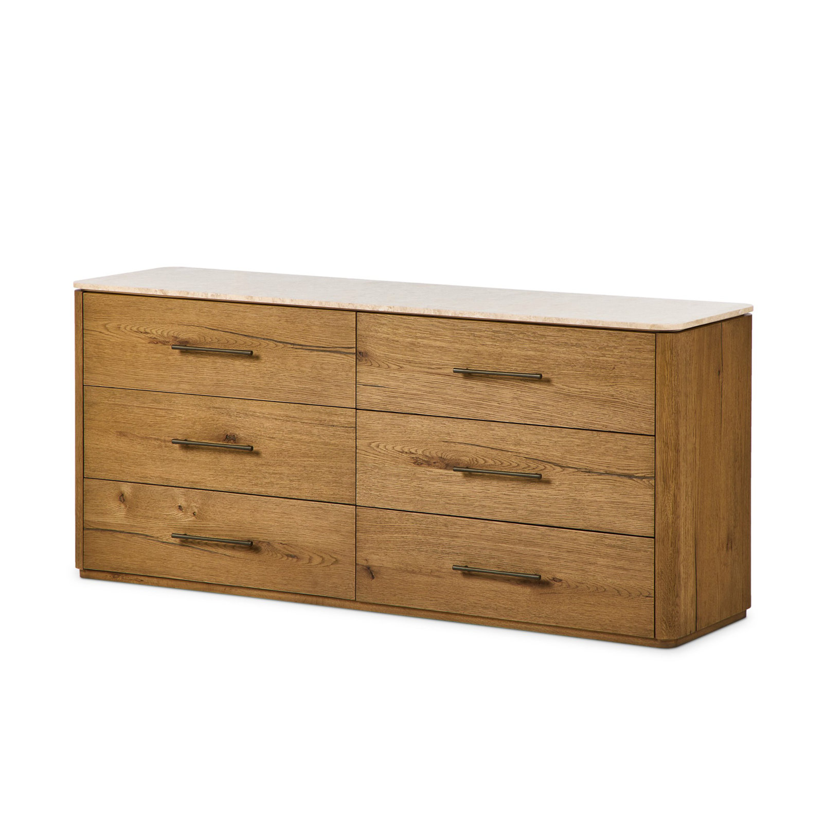 72" Marble Double Dresser