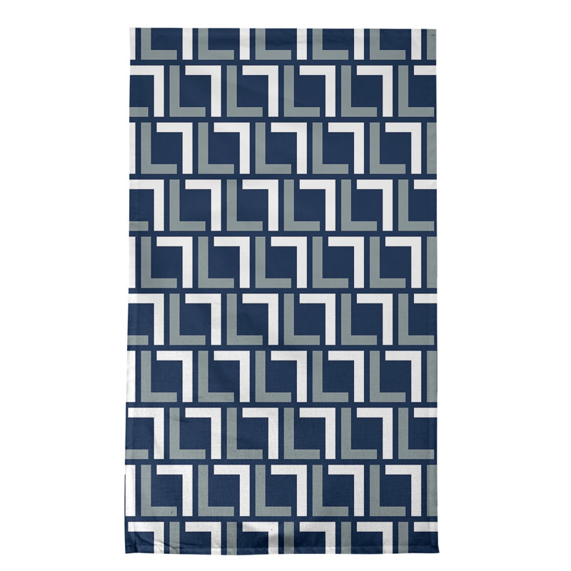 Dallas Tea Towel Kitchen Towel, Cotton Blend, Blue/Silver/White