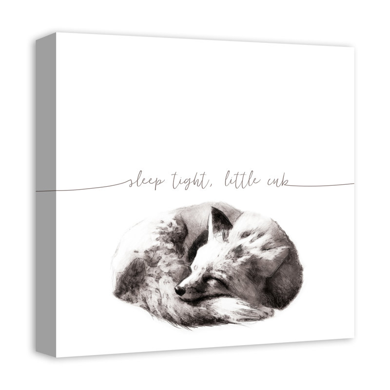 «Sleep Tight Little Cub», art sur toile