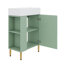 Petit meuble-lavabo avec lavabo simple en céramique-414888836