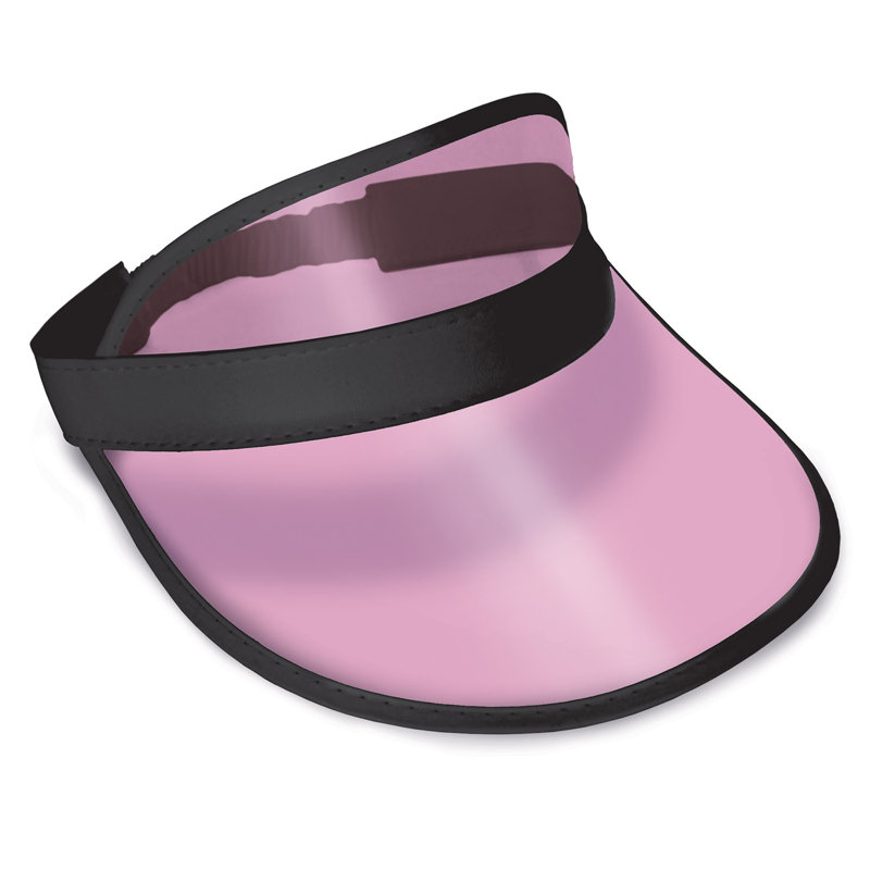 Visière de revendeur en plastique transparent, Rose