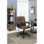Chaise de bureau rembourrée brune, hauteur de siège réglable pour un confort optimal, chaise moderne en brun, une expérience de travail confortable