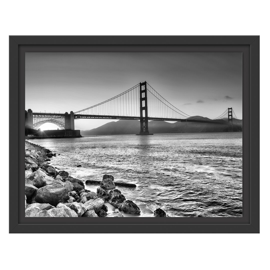 Gerahmtes Wandbild Imposante Golden Gate Bridge