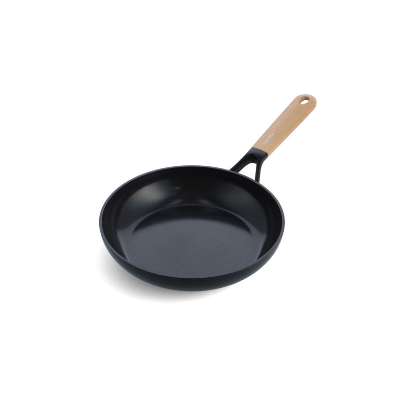 GreenPan Eco Smartsape Aluminium Non Stick Frying Pan with Light Wood Patterned Handle, 24Cm