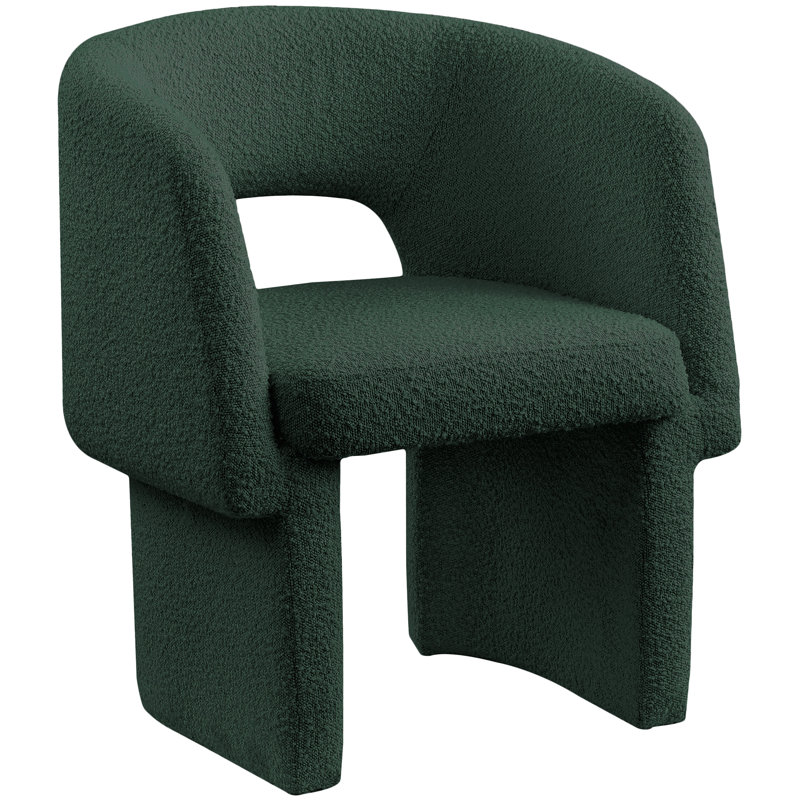 Chaise Ixchel, Tissu bouclé vert