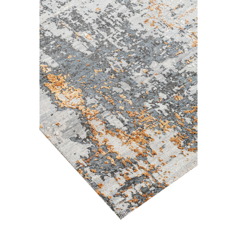 Hand Knotted Area Rug in Gray/Beige, Rectangle 12' x 15'