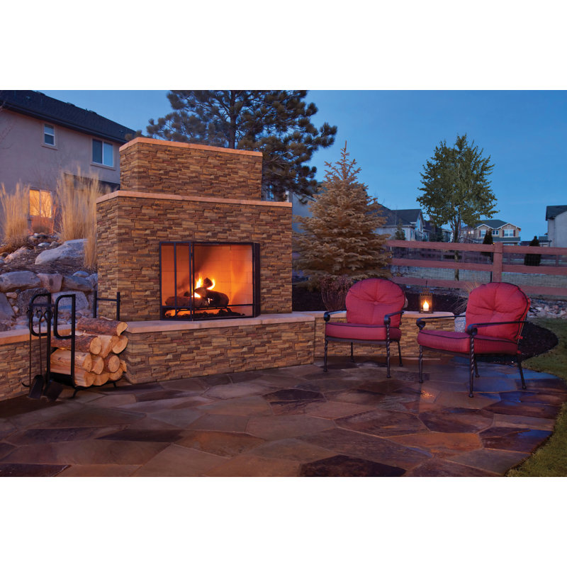 Stonecrest 6 in. x 24 in. Split Face Natural Stone Ledger Panel Wall Tile, Sierra Gold