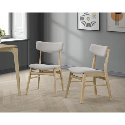 Aspen Upholstered Solid Wood Dining Chair Side Chair (Set of 2)