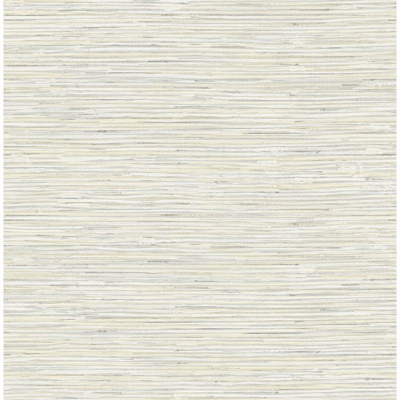 Rouleau de papier peint L 32,8 pi x l 20,5 po Carollo, Gris clair / or métallique / blanc cassé