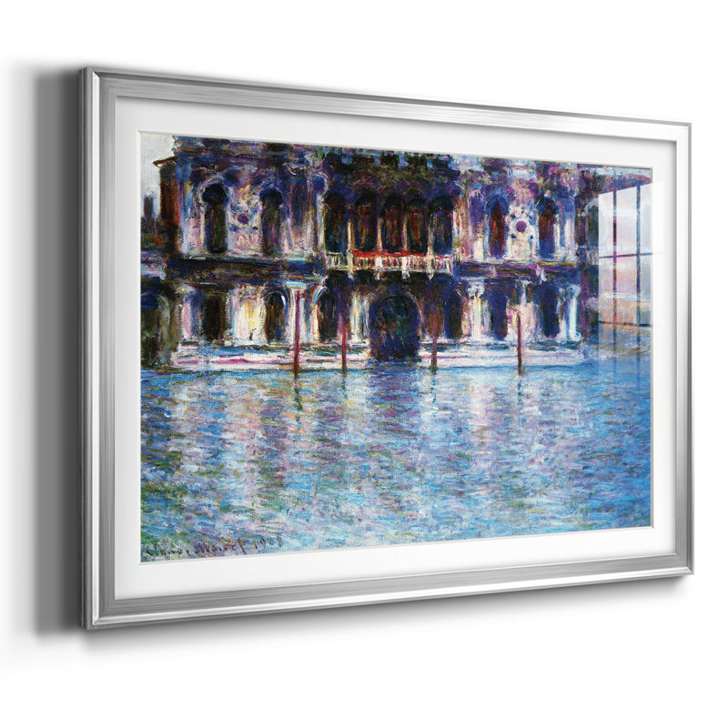 «Palao # 2 encadré sur papier» par Claude Monet, H 27 po x l 39 po x P 1,5 po, Argent