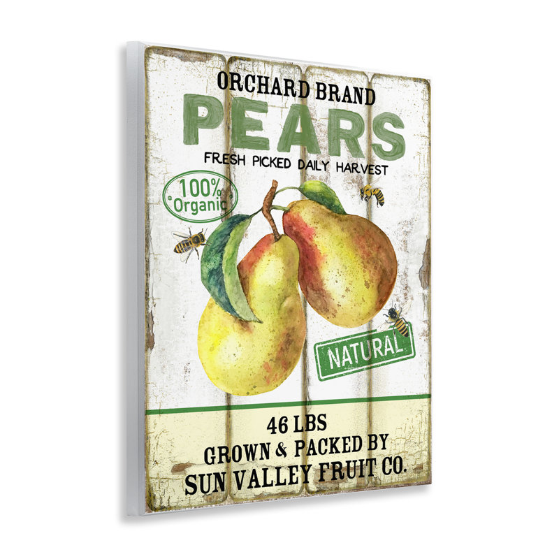  «Farm Orchard Pears», art mural sur bois par Creatif Belle