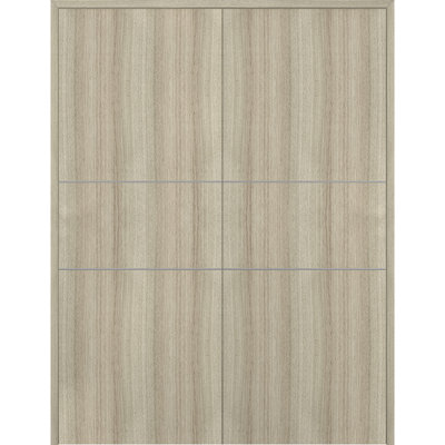 Optima 2H Manufactured Wood Paneled Standart Double Door