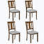 De 4 chaises de salle à manger en bois de noyer - rembourrées pour une expérience confortable - 4 sièges de style élégant