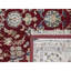 Tapis oriental rouge 9 pi 9 po x 14 pi Nain avec motif de fleurs partout, 250 KPSI, noué à la main, laine et soie, velours doux