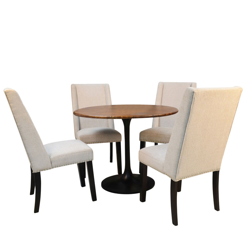 Table de salle à manger Alden, Noir, H 29,63 po x L 40 po x l 40 po