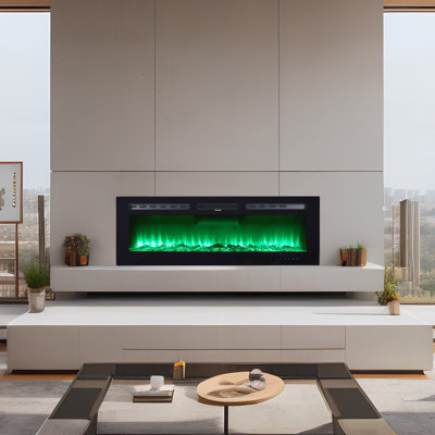 Blue Elephant 127cm W Black Electric Fireplace