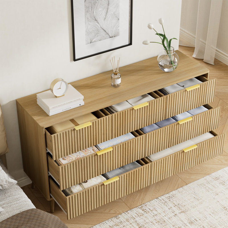 3-piece Bedroom Set (1 Dresser + 2 Nightstands), Oak
