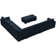 7 - Piece Velvet Upholstered Sectional Sofa Large L shaped Livingroom Couch with Storage Ottoman