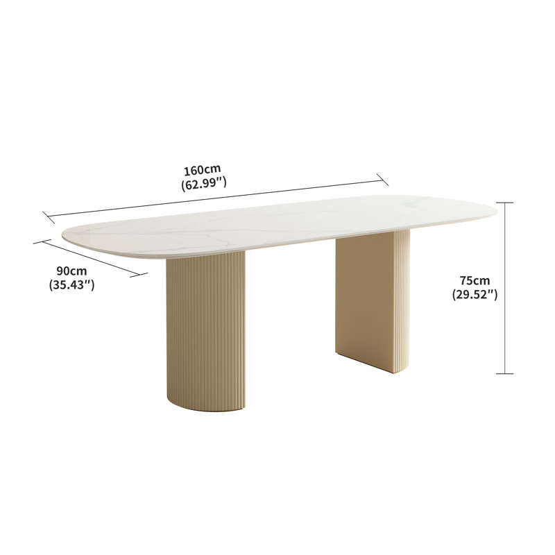 Gwanwyn Oval Dining Room Table Dinning Table Modern Dining Table,Furniture Dining Tables suitable for families/restaurants Practical and aesthetically pleasing