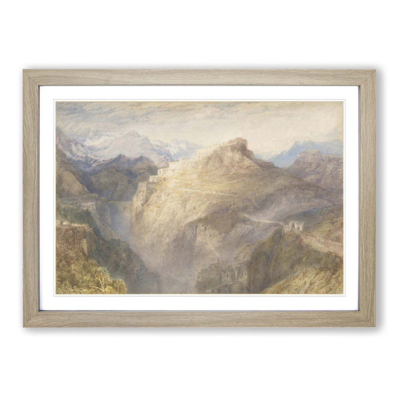Fort by J.M.W. Turner - Framed Print, Oak