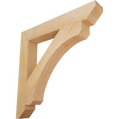 H 6 po x P 6 po Support en bois / corbeau
