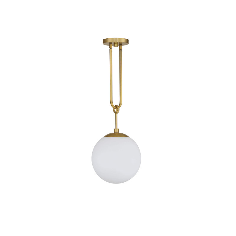 Luminaire suspendu 1 lumière Saver House Becker, Laiton