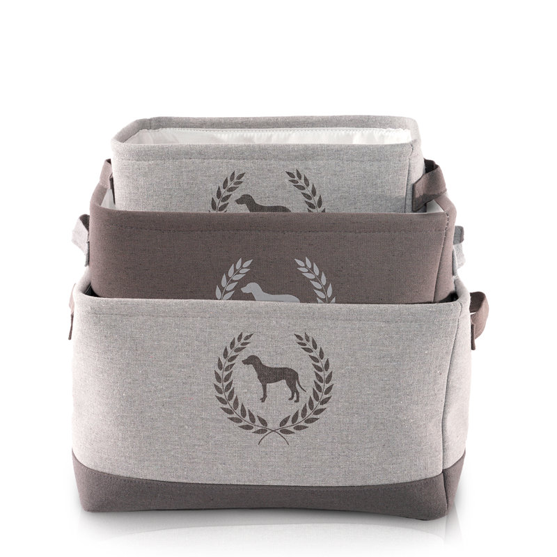 Ensemble de 3 bacs en tissu
