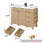 Meuble-lavabo cannelé 48 po avec lavabo et robinet-378116801