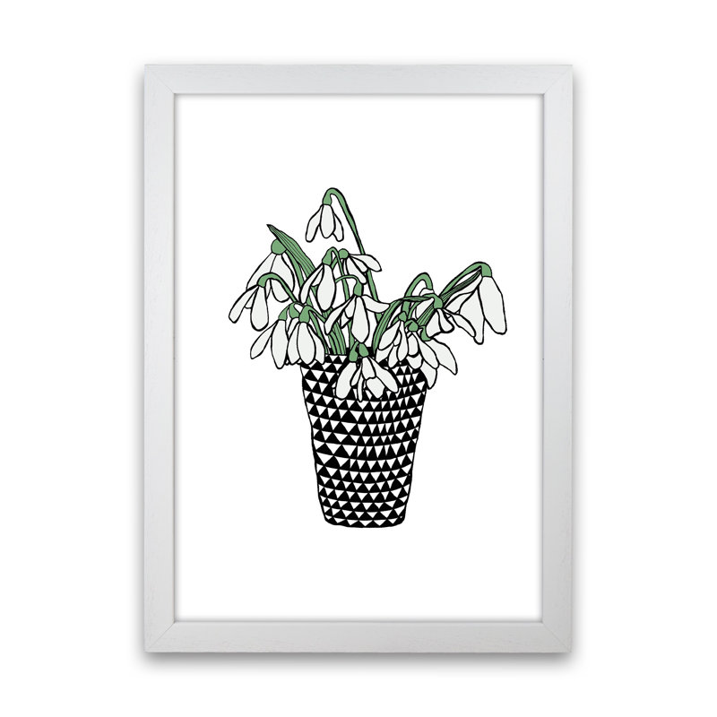 Snowdrops by Carissa Tanton - Print, 88cm H x 64cm W x 3cm D, White Framed