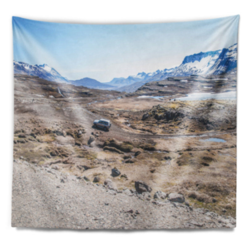 Tapisserie Off Road montagnes Islande, H 32 po x l 39 po