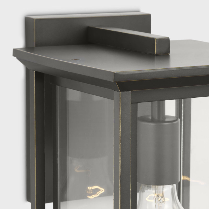 Audley Medium Lantern from Generation Lighting , Antique Bronze, Transparent