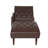 Chaise Lounge Arm Chair With Pillow And Solid Wood Legs, Upholstered In Dark Brown PU For Ultimate Comfort And Style