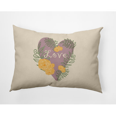 Floral Outdoor Reversible Throw Pillow