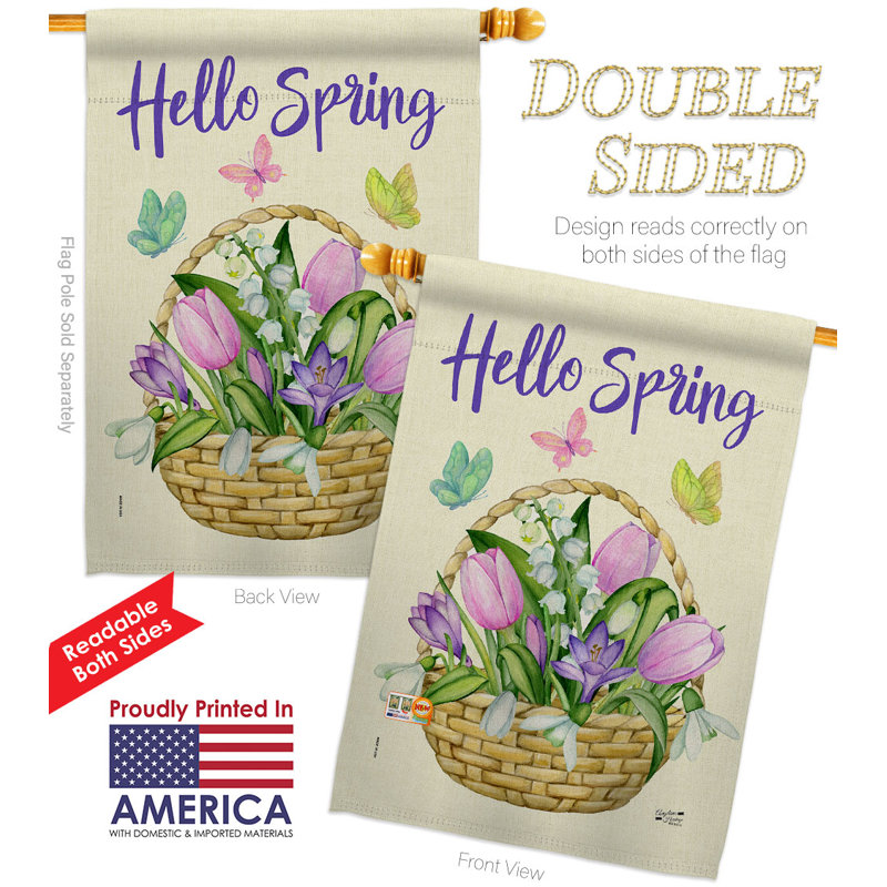 Double Sided 40'' H x 28'' W Polyester House Flag