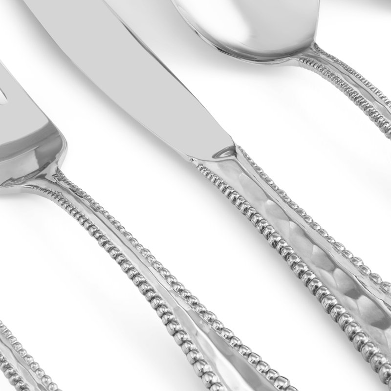 Molten 5 - Piece Stainless Steel Flatware Set - Service for 1, Silver