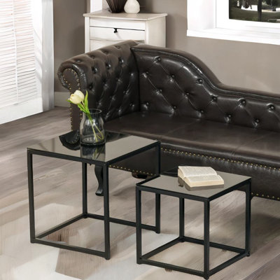 Andrie 2PC Nesting Tables Living Room Furniture