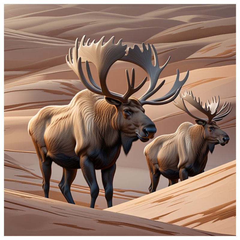 Deux coussins décoratifs à deux côtés Majestic Moose, 18 po x 18 po