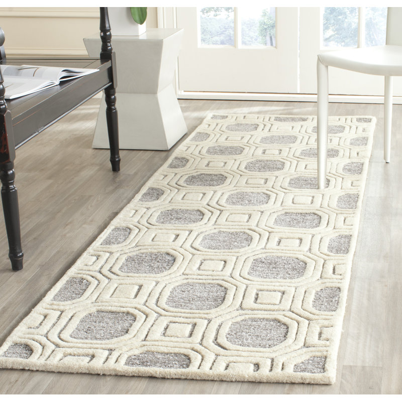 Trakia Hand Tufted Performance Geometric Rug, Runner 2'6" x 10'