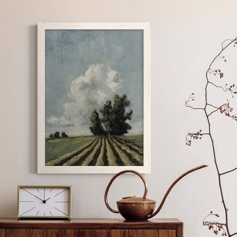 Copse Of Trees - Reproduction de photo sur toile, H 20 po x l 24 po x P 1 po, Cadre blanc