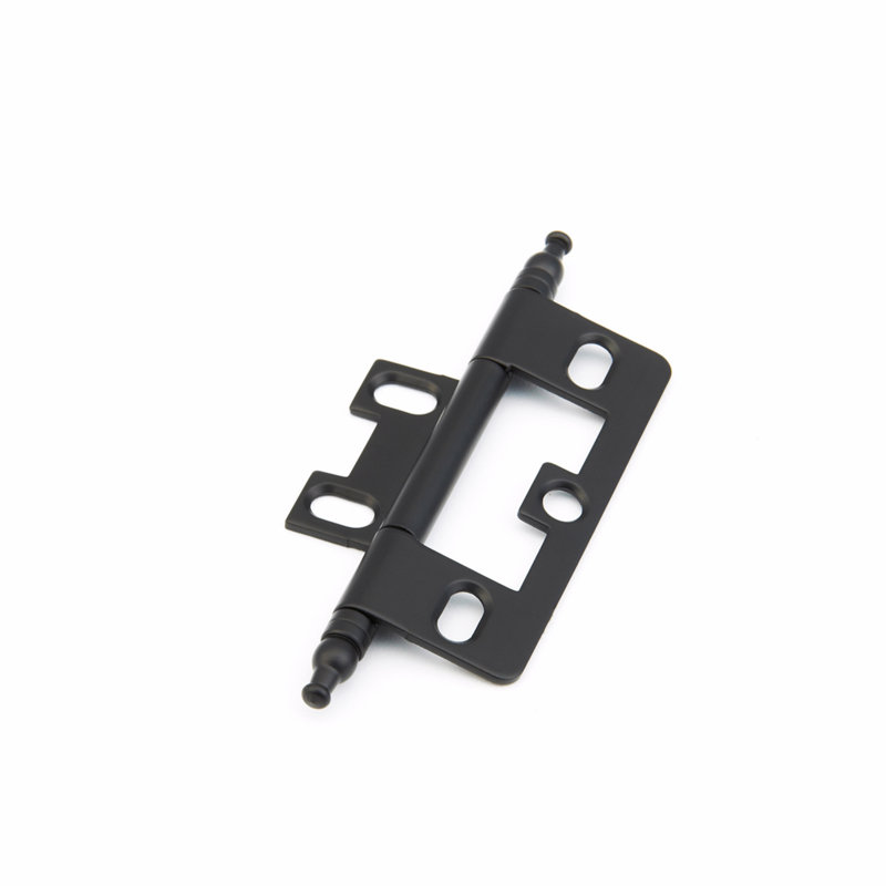 Hinges 3'' x 0.88'' Metal Traditional Hinge, Flat Black